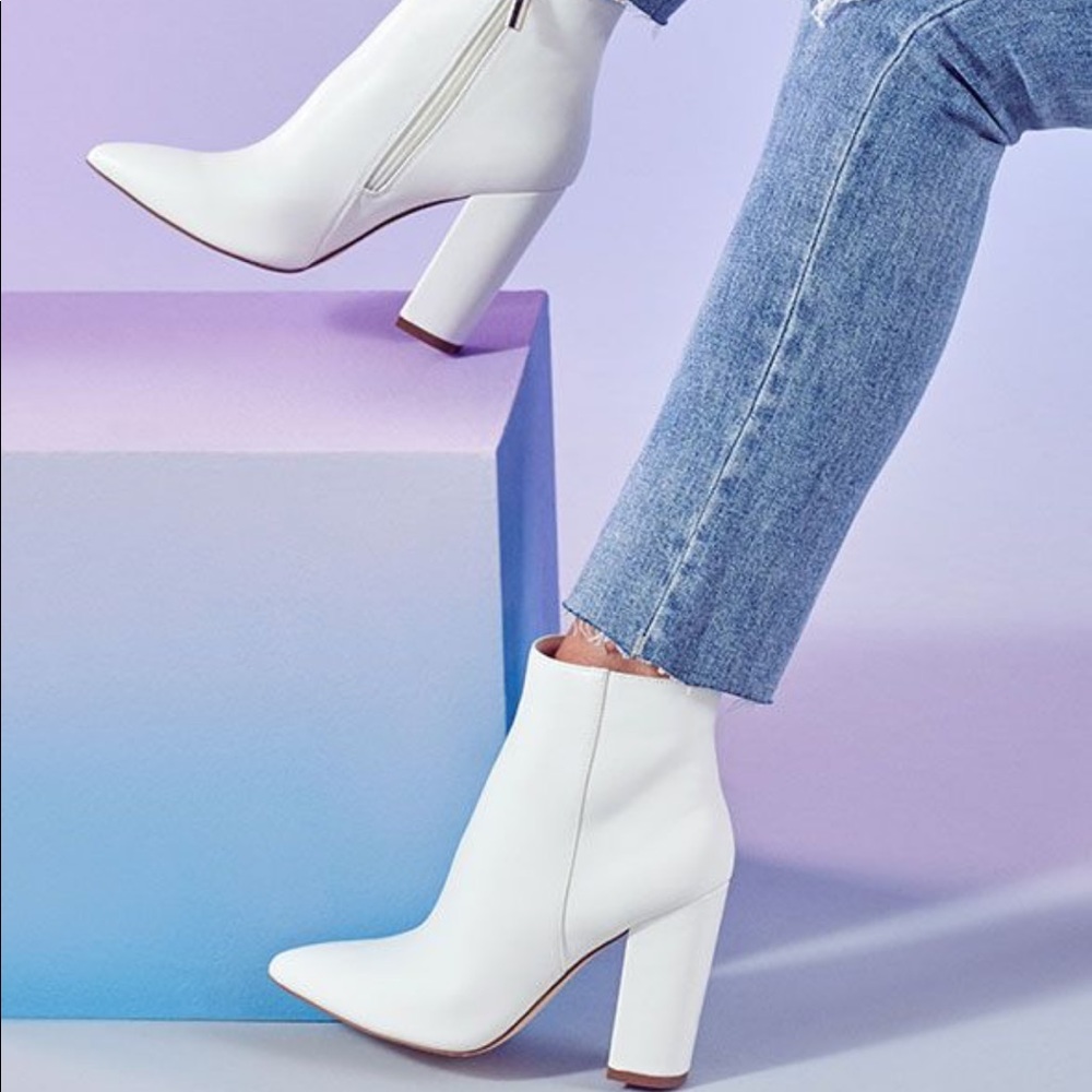 White Rosamund Justfab Bootie